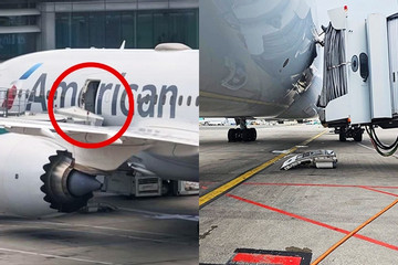 Máy bay không thể cất cánh vì cửa bị rơi xuống đất ngay trước giờ khởi hành