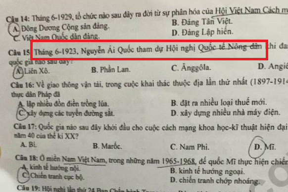 Đề Lịch sử thi tốt nghiệp THPT năm 2023 nhầm lẫn thời gian sự kiện?ảđápánđúngcủacâuđềtiếngAnhthitốtnghiệpTHPTđượccôngnhậ<strong>bảng xếp hạng liga indonesia</strong>