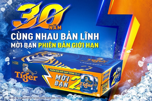 Tiger Beer ra mắt phiên bản thùng giới hạn mừng 30 năm phát triển tại Việt Nam