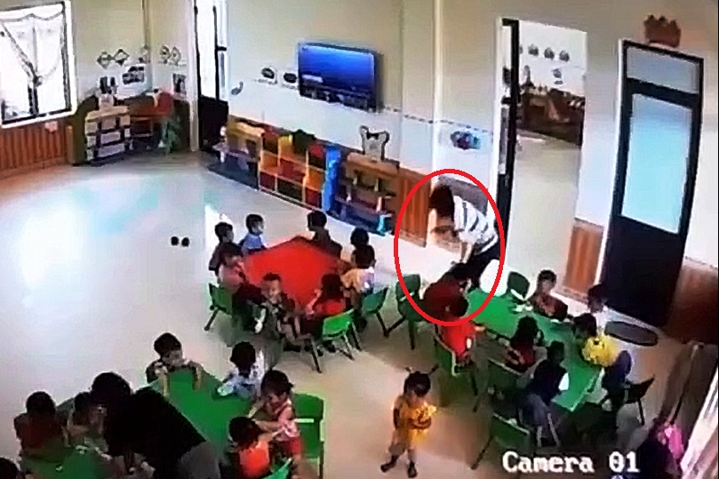 Cô giáo mầm non ở Ninh Bình bạo hành trẻ ngay tại lớp