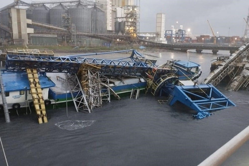 Va chạm tàu khiến 46m cầu cảng ở Cái Mép - Thị Vải bị gãy sập