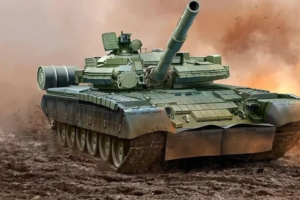 Cận cảnh xe tăng T-80BV Nga càn quét cứ điểm của quân đội Ukraine