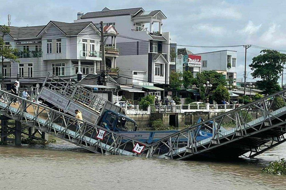 Nguyên nhân cầu tạm ở Trà Vinh bị sập khi thử tải