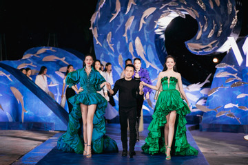Hoa hậu Đỗ Hà và Thanh Thuỷ đọ chân dài trong bộ sưu tập của Lê Thanh Hoà