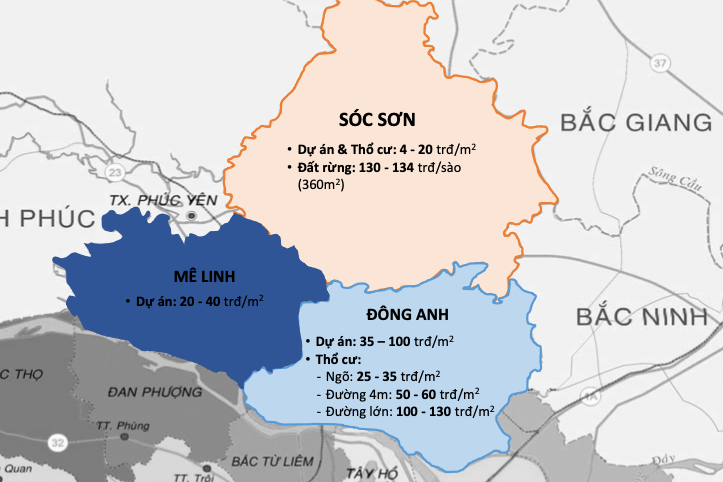 Hai thành phố mới của Hà Nội rộng 884km2 với 4,45 triệu người