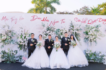 3 anh em ruột tổ chức hôn lễ cùng ngày: Rạp cưới 'siêu to', 2.000 khách tham gia