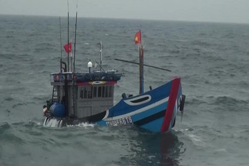 Chìm tàu cá ở Bình Định, 2 ngư dân mất tích