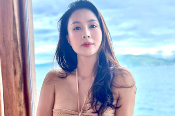 Hồng Diễm diện bikini hút mắt, Quang Tèo chăm chỉ việc nhà