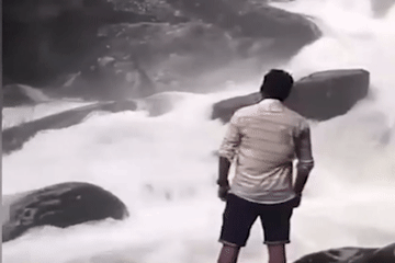 Mải mê tạo dáng quay video, nam thanh niên trượt chân rơi xuống dòng thác