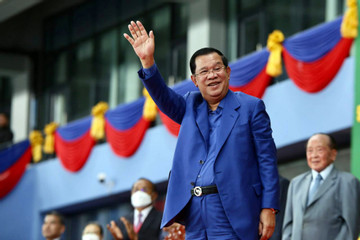 Hình ảnh Thủ tướng Hun Sen, nhà lãnh đạo chính phủ tại vị lâu nhất ở Campuchia