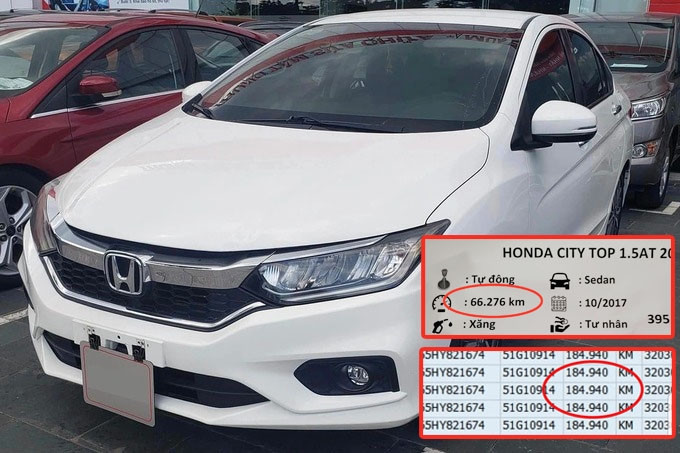 Bán Honda City bị tua ngược 120.000 km, showroom nói 