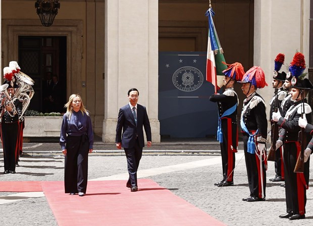 President Vo Van Thuong meets Italian Prime Minister in Rome
