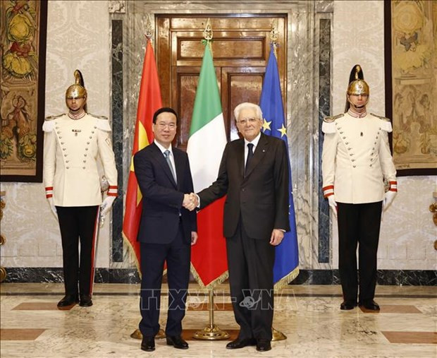 Vietnamese, Italian Presidents agree on major measures to enhance strategic partnership hinh anh 2