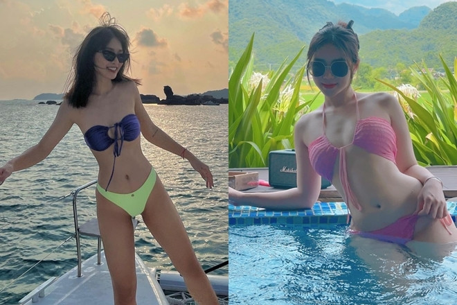 Hai người tình màn ảnh của Thanh Sơn đọ dáng với bikini