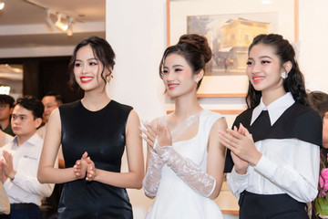 Hoa hậu Ý Nhi tham dự triển lãm tranh của Phan Anh Thư