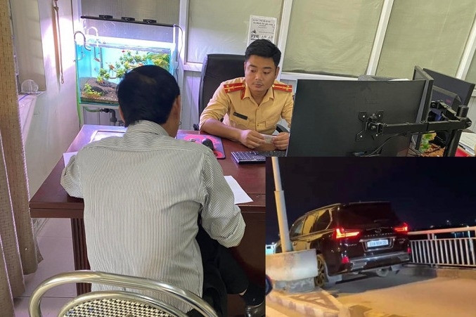 Xử lý tài xế xe Lexus 570 cố tình đi sai làn trên cầu Bến Thủy 1