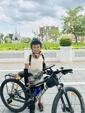 Boy bikes 2,800km across Southeast Asia