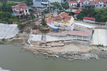 Thấp thỏm sống gần công trình kè sông Phó Đáy bị sập