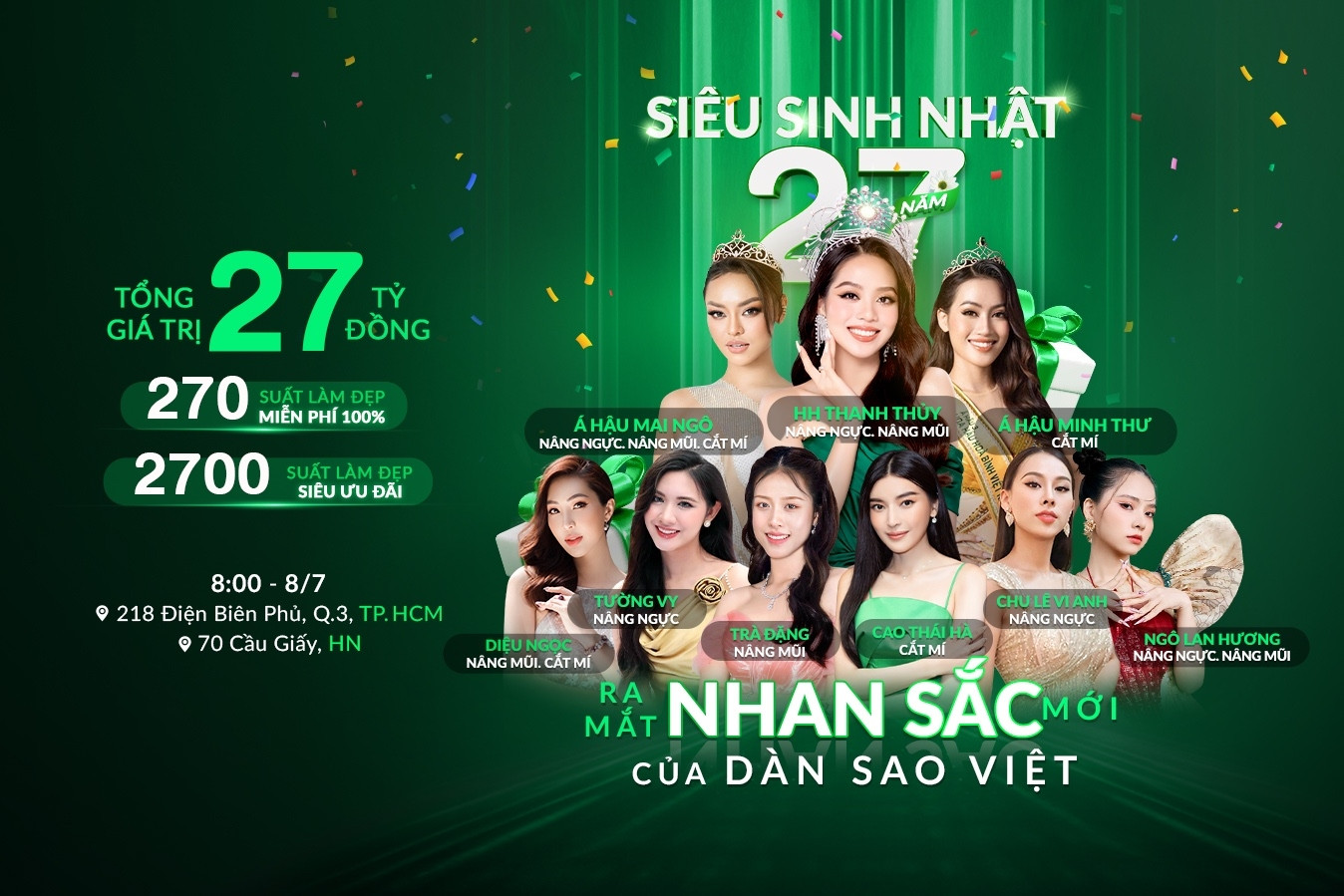 Đại tiệc sinh nhật Thu Cúc: 2.700 suất làm đẹp giá siêu ưu đãi