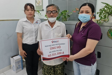 Bà Trần Thị Gặp được ủng hộ hơn 40 triệu đồng chữa bệnh