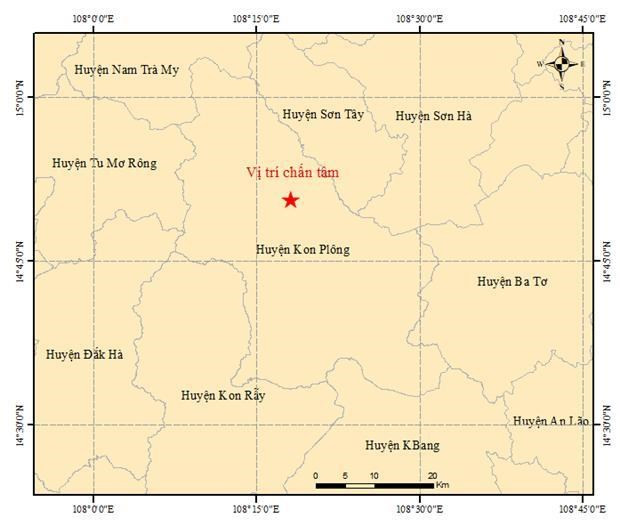 Four consecutive quakes hit Kon Tum district hinh anh 1