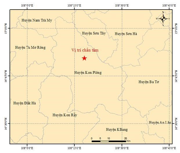 Four consecutive quakes hit Kon Tum district