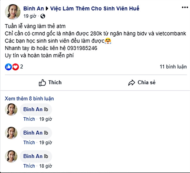 Ham 'mo the ATM duoc tang tien', coi chung tro thanh toi pham