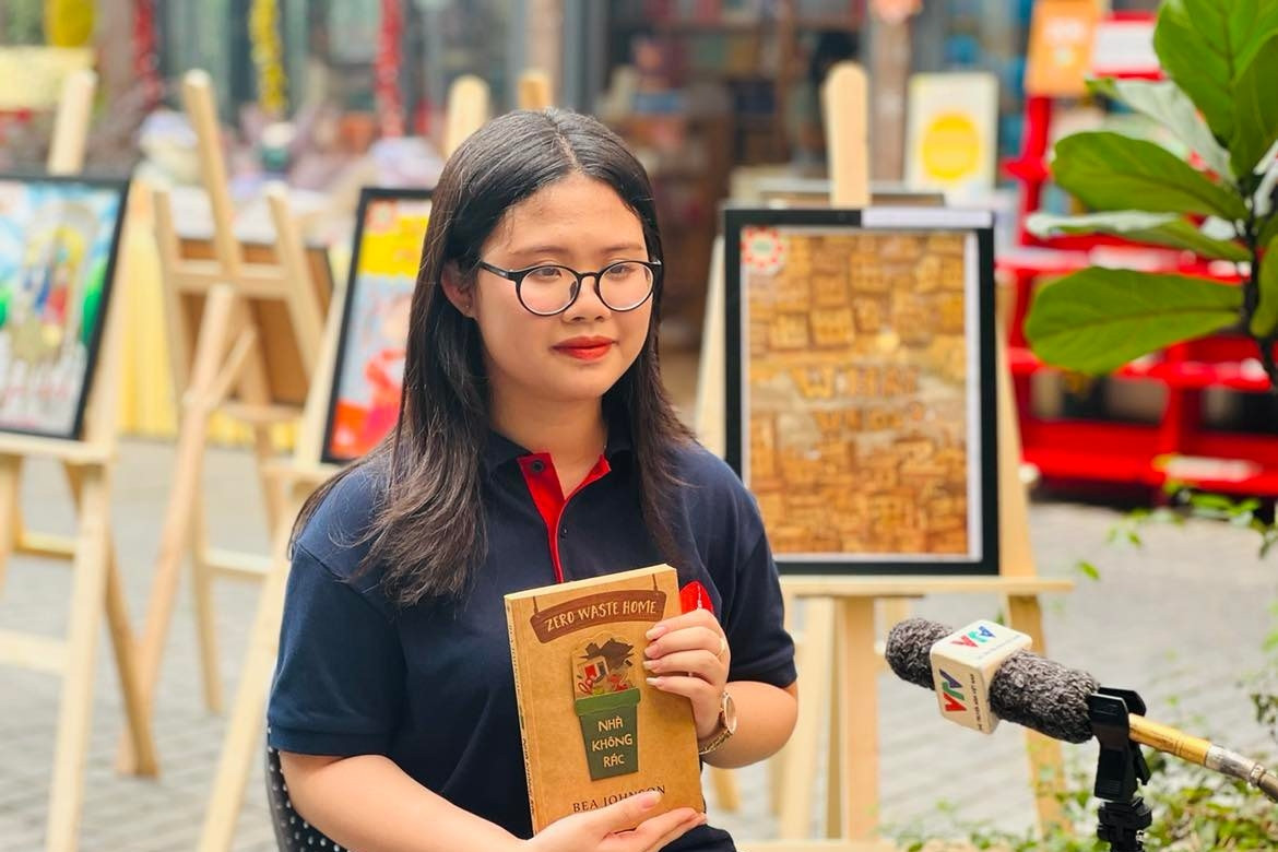 Thông điệp bảo vệ môi trường của nữ sinh Hà Nội đạt giải vẽ tranh theo sách