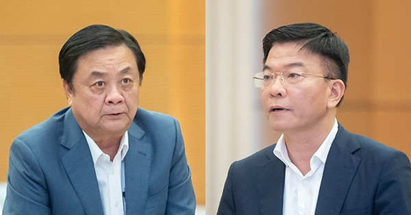 Hai Bộ trưởng Tư pháp và Nông nghiệp đăng đàn trả lời chất vấn