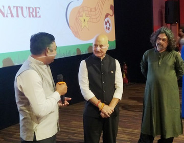 Indian veteran actor Anupam Kher attends Indian Film Festival in HCMC