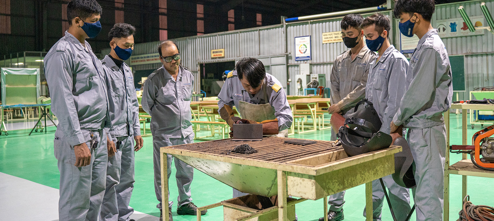 THACO INDUSTRIES đào tạo kỹ thuật hàn MAG cho nhân sự mới