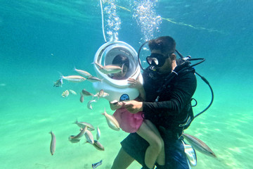 Thích thú lặn biển ngắm san hô, cho cá ăn ở Cô Tô