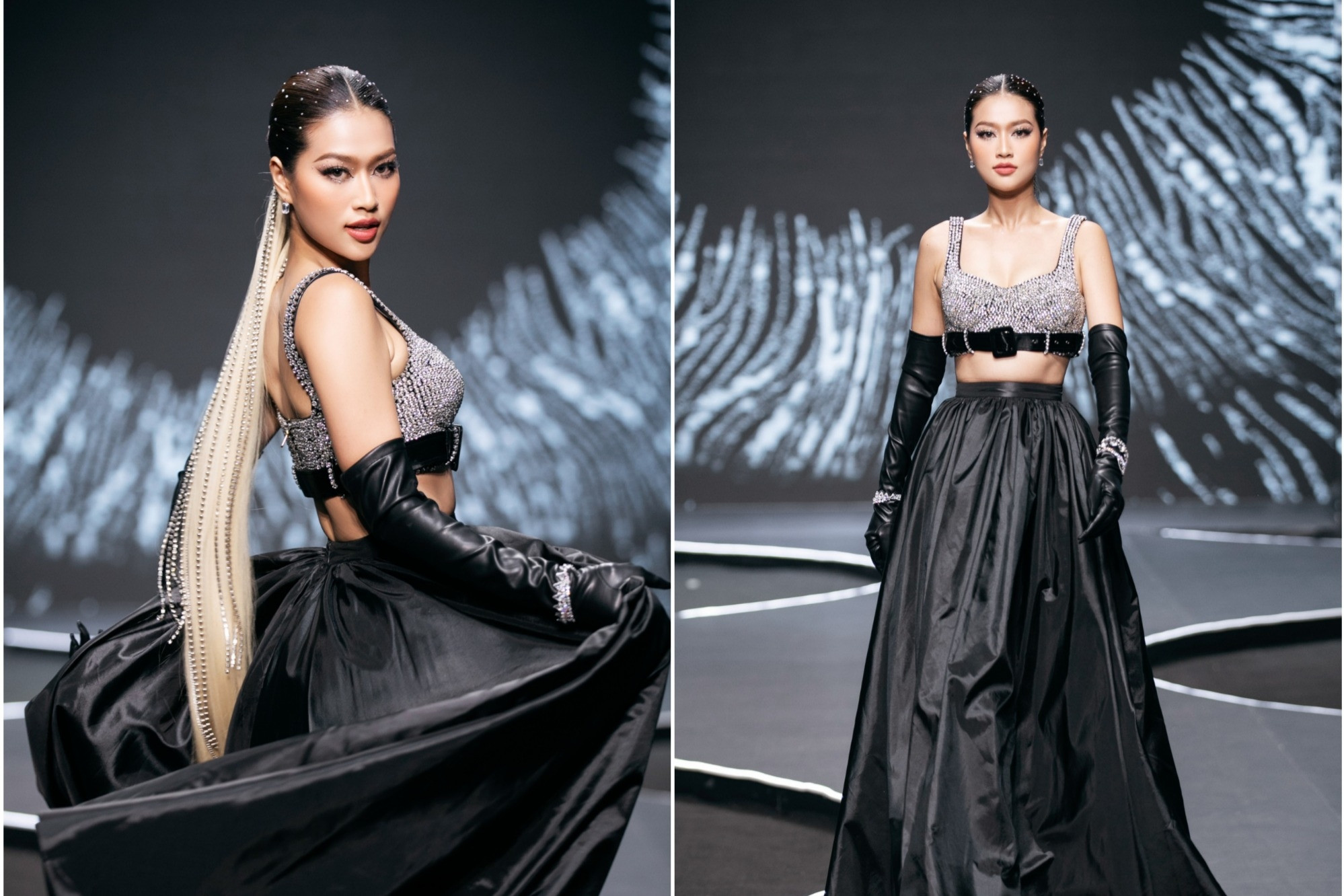 Hoa hậu Đoàn Thiên Ân khoe vẻ đẹp sắc sảo tại Vietnam Beauty Fashion Fest 5