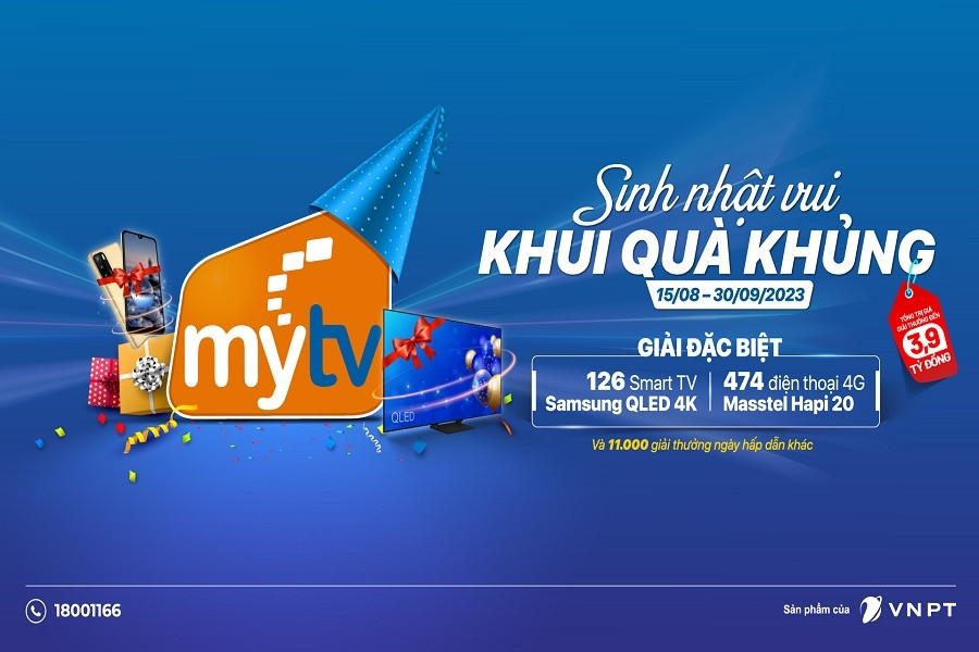 Truyền hình MyTV 14 tuổi: Gần 4 tỷ đồng quà tặng tri ân khách hàng