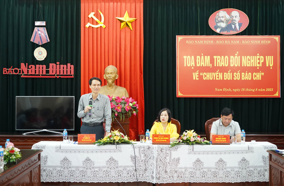 Báo Hà Nam Báo Nam Định Báo Ninh Bình Tọa đàm “Chuyển đổi số báo chí”