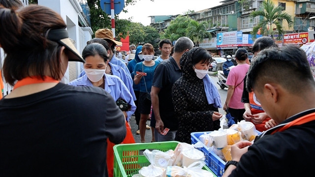 Food parcels helping people in need