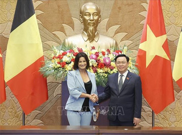 NA Chairman holds talks with Belgian Senate President in Hanoi
