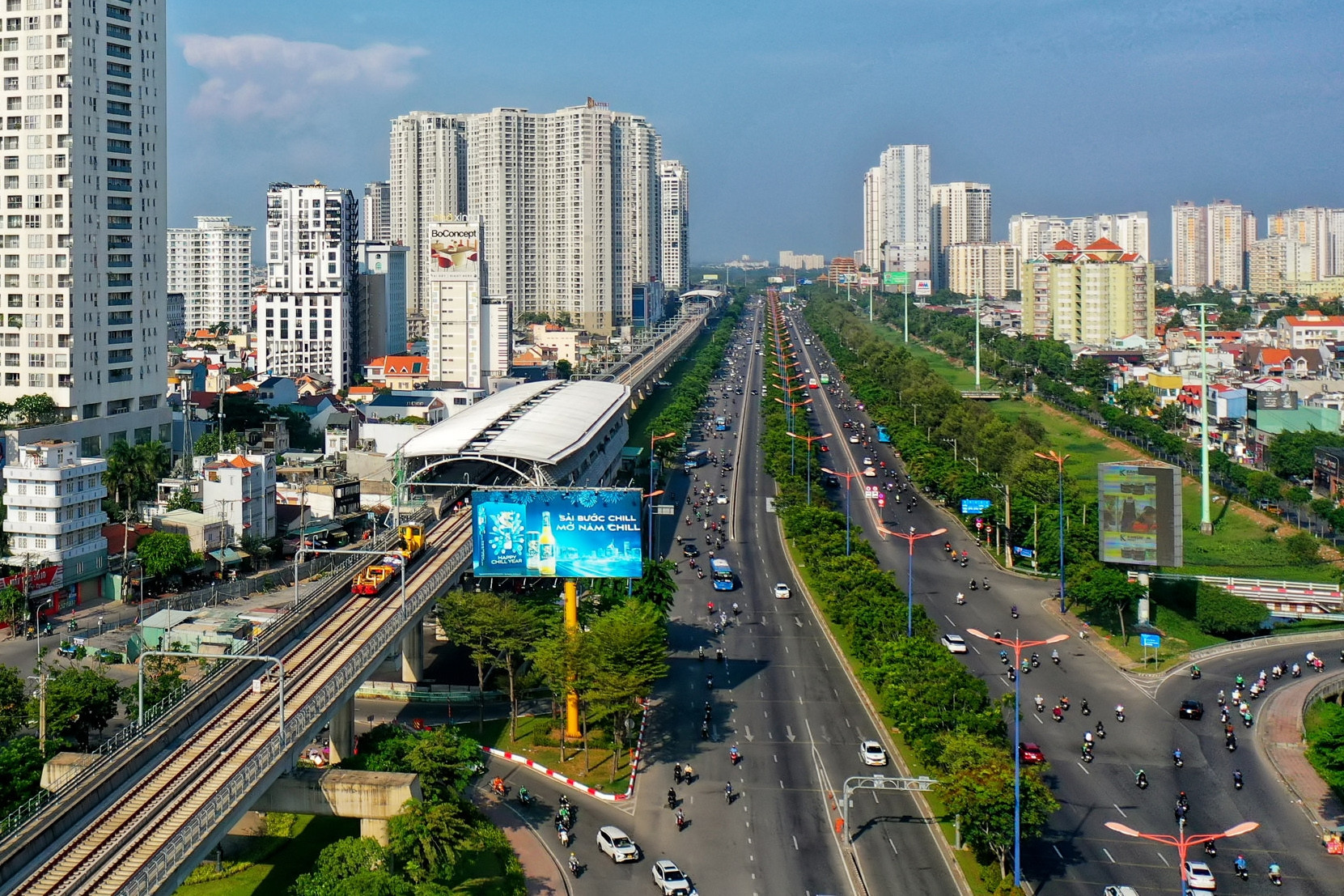 Ngày đầu trục Điện Biên Phủ-Võ Nguyên Giáp-Xa lộ Hà Nội ở TP.HCM thành hình