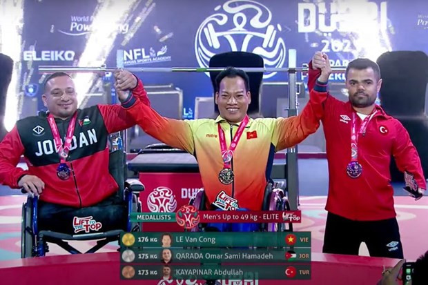 VN athlete wins gold at World Para Powerlifting Championships