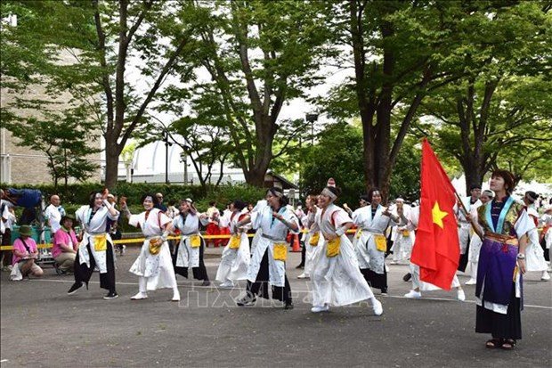 Vietnamese dance group performs at Japanese festival hinh anh 1