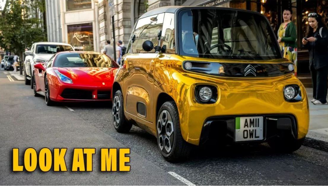 Ô tô điện mini Citroen Ami nổi hơn loạt siêu xe đắt đỏ nhờ bodykit mạ vàng