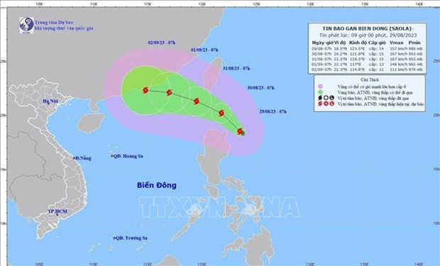 Storm Saola to enter East Sea, causing rough seas hinh anh 1