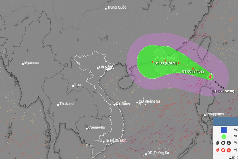 Bão Saola giật cấp 17 áp sát Biển Đông, di chuyển khó lường do thêm bão Haikui