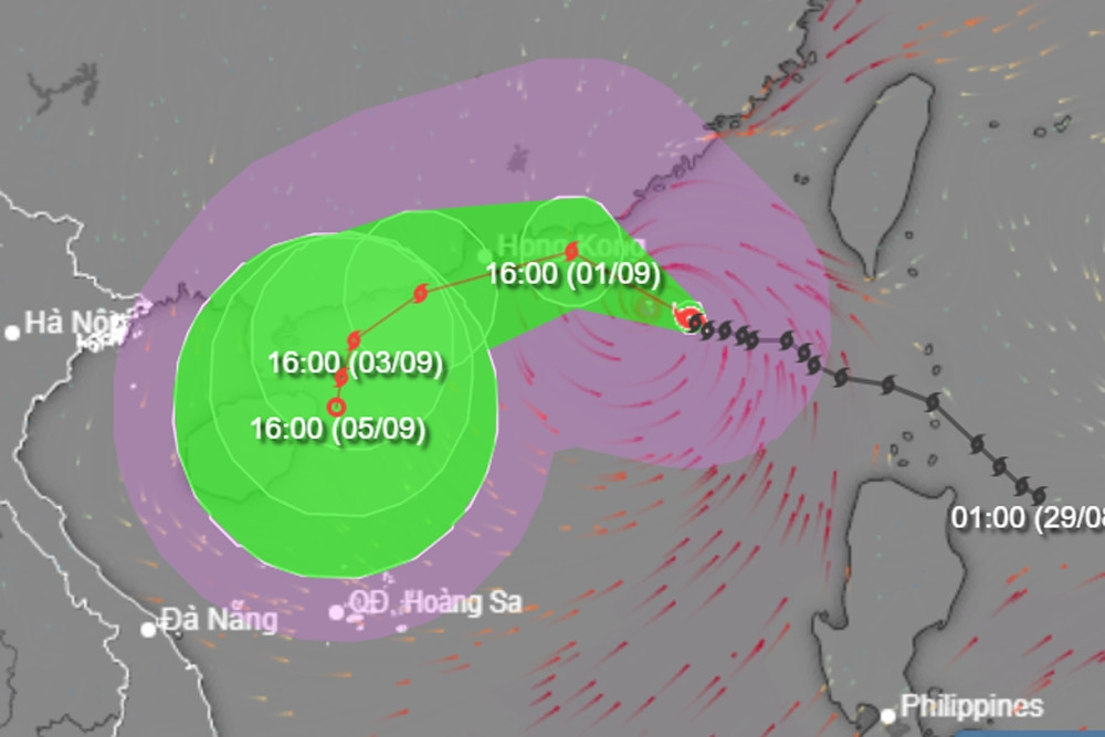 Bão số 3 Saola giật trên cấp 17 nhiều giờ liền ở Biển Đông, khả năng đổi hướng