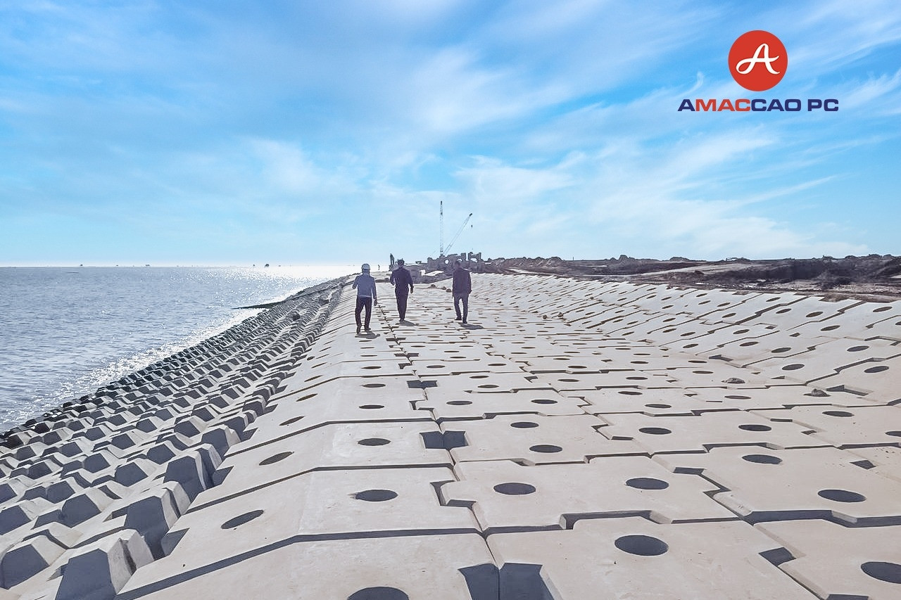 AMACCAO PC ứng dụng công nghệ và vật liệu mới cho sản phẩm kè bê tông