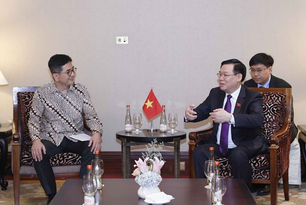 NA leader receives head of Indonesian Chamber of Commerce and Industry hinh anh 1