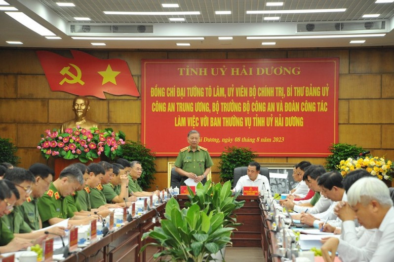 Bộ trưởng Tô Lâm mong Hải Dương thực hiện hiệu quả Đề án Ứng dụng dữ liệu dân cư