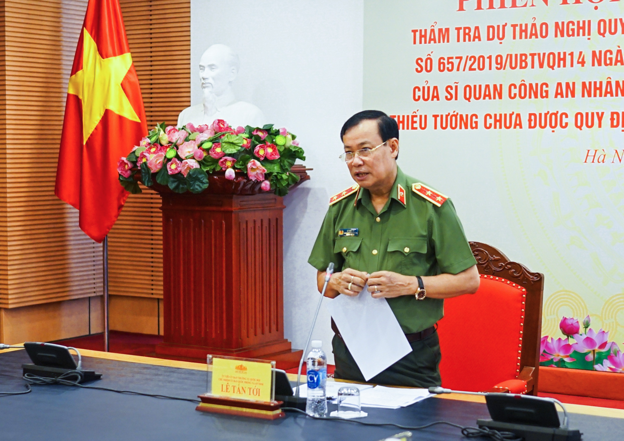 Sửa quy định để bổ sung 5 vị trí trong công an có hàm cao nhất là thiếu tướng