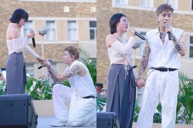 Sự thật Chi Dân quỳ gối cầu hôn cô gái bí ẩn tại Nhật Bản