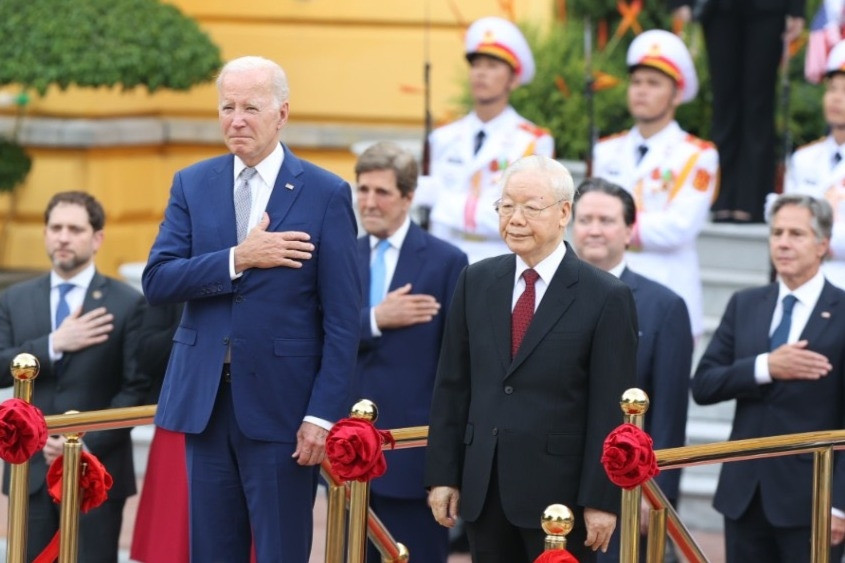 Tổng Bí thư Nguyễn Phú Trọng chủ trì lễ đón Tổng thống Mỹ Joe Biden